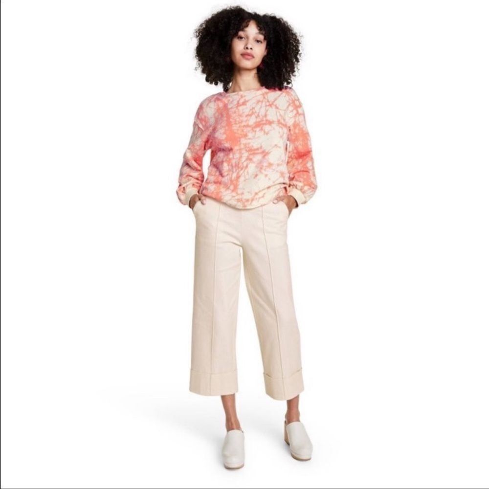 Rachel Comey X Target Designer Cream High Rise Cuff Straight Leg Pants